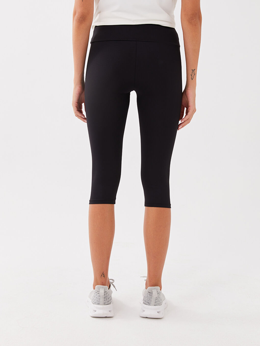Elastic Waist Straight Interlock Women's Sports Leggings -S3BF11Z8-CVL
