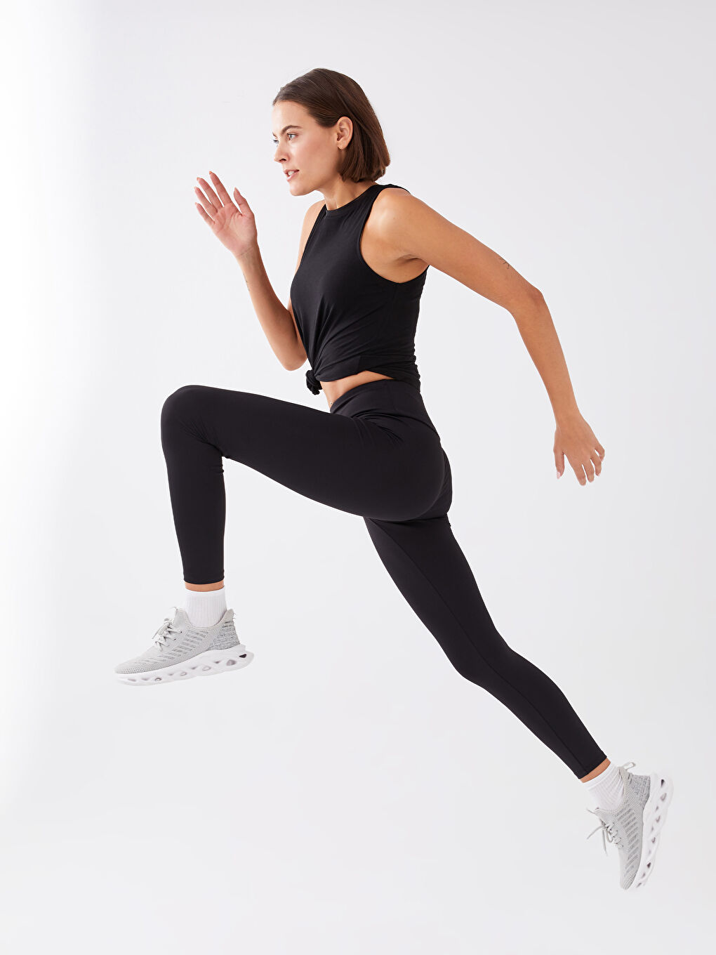 ليجن رياضي سادة بخصر مرن للسيدات