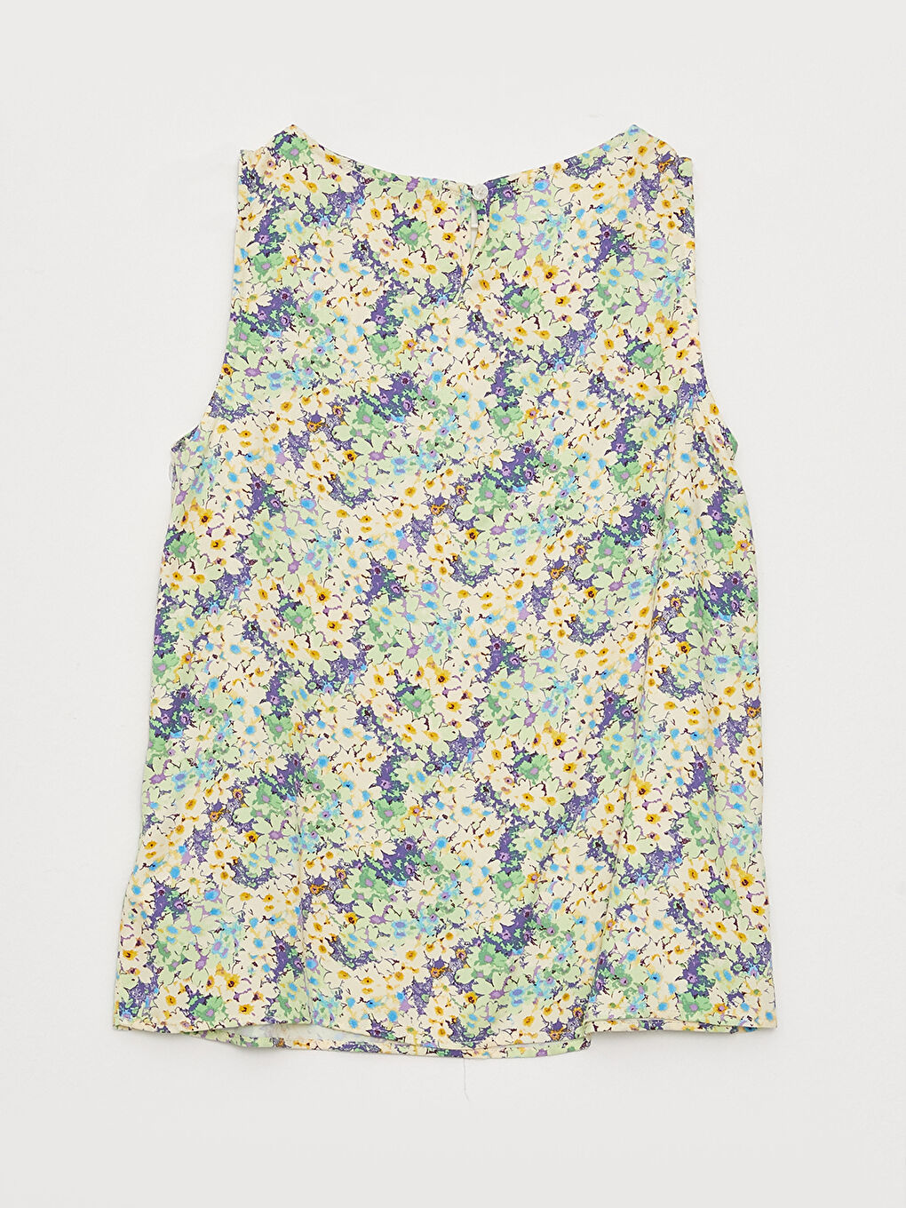 Women's Crew Neck Patterned Sleeveless Blouse-6