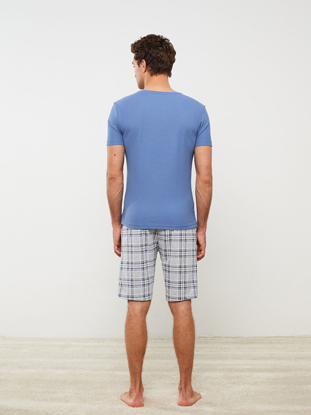 Ensemble pyjama court pour Hommes à coupe régulière-4