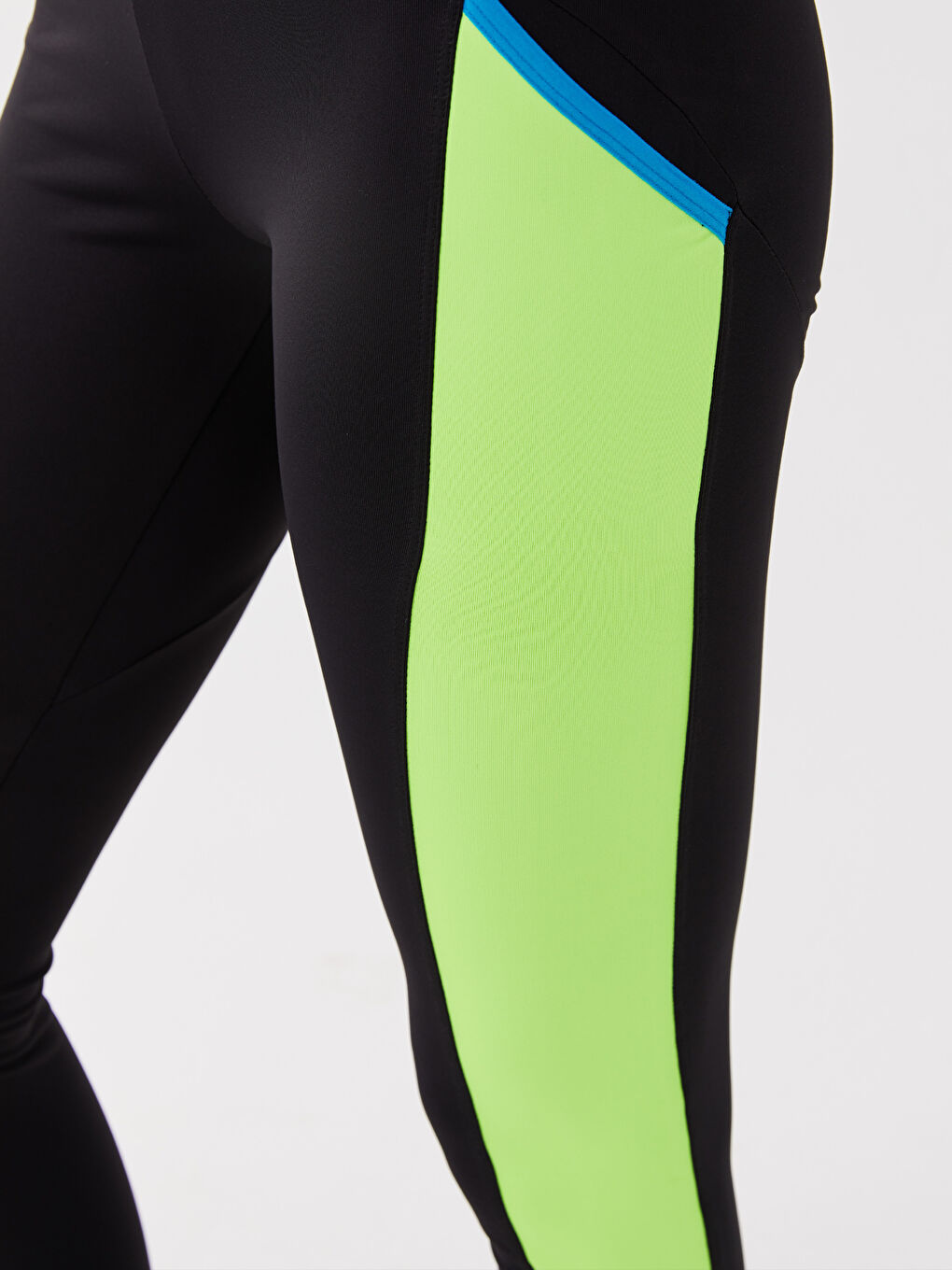 XSIDE ACTIVE Elastic Waist Women's Sports Tights with Color Block -S3BF19Z8-CVL