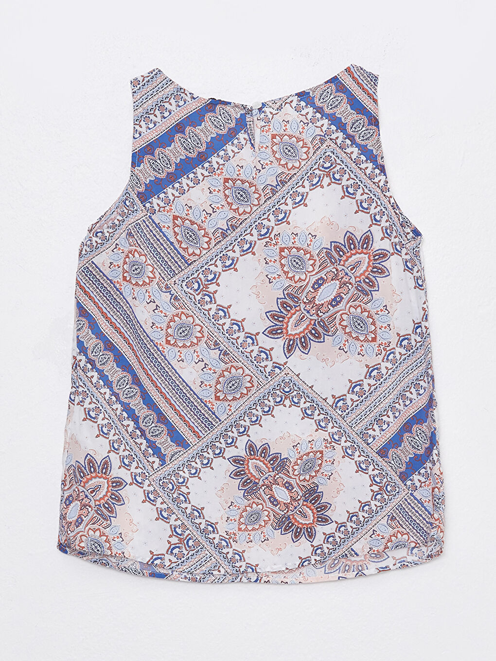 Crew Neck Patterned Women's Blouse-6