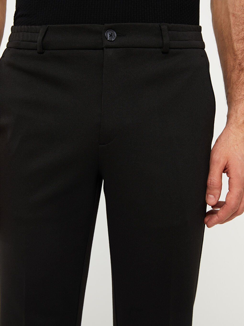 Siyah Slim Fit Erkek Pantolon-3