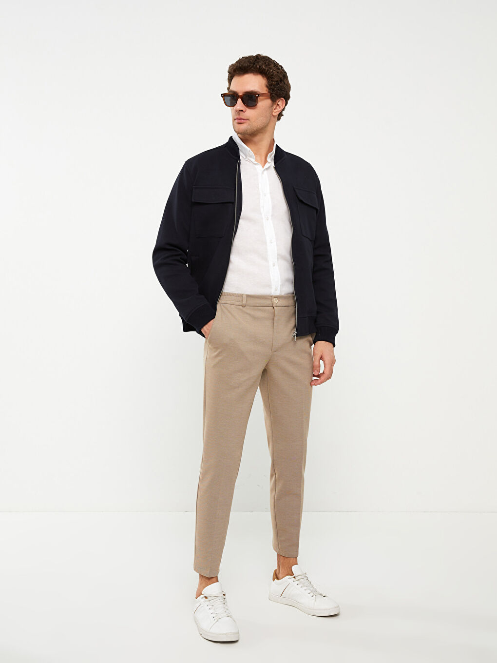 Bej Slim Fit Erkek Pantolon