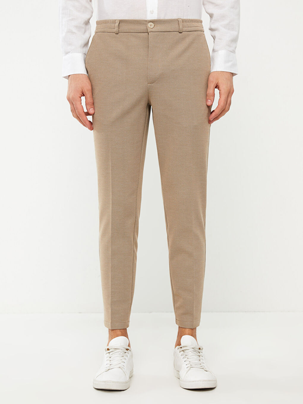 Bej Slim Fit Erkek Pantolon-2