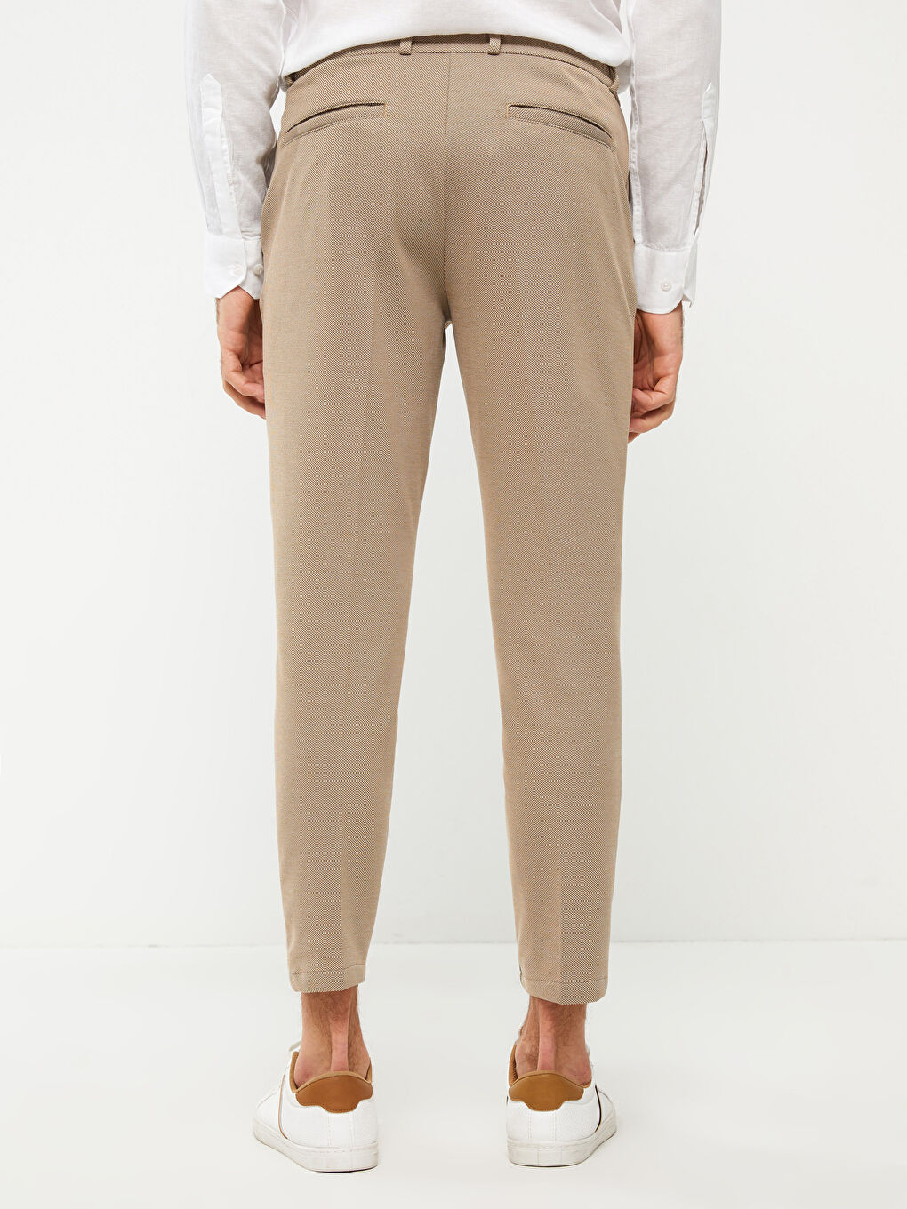 Bej Slim Fit Erkek Pantolon-4