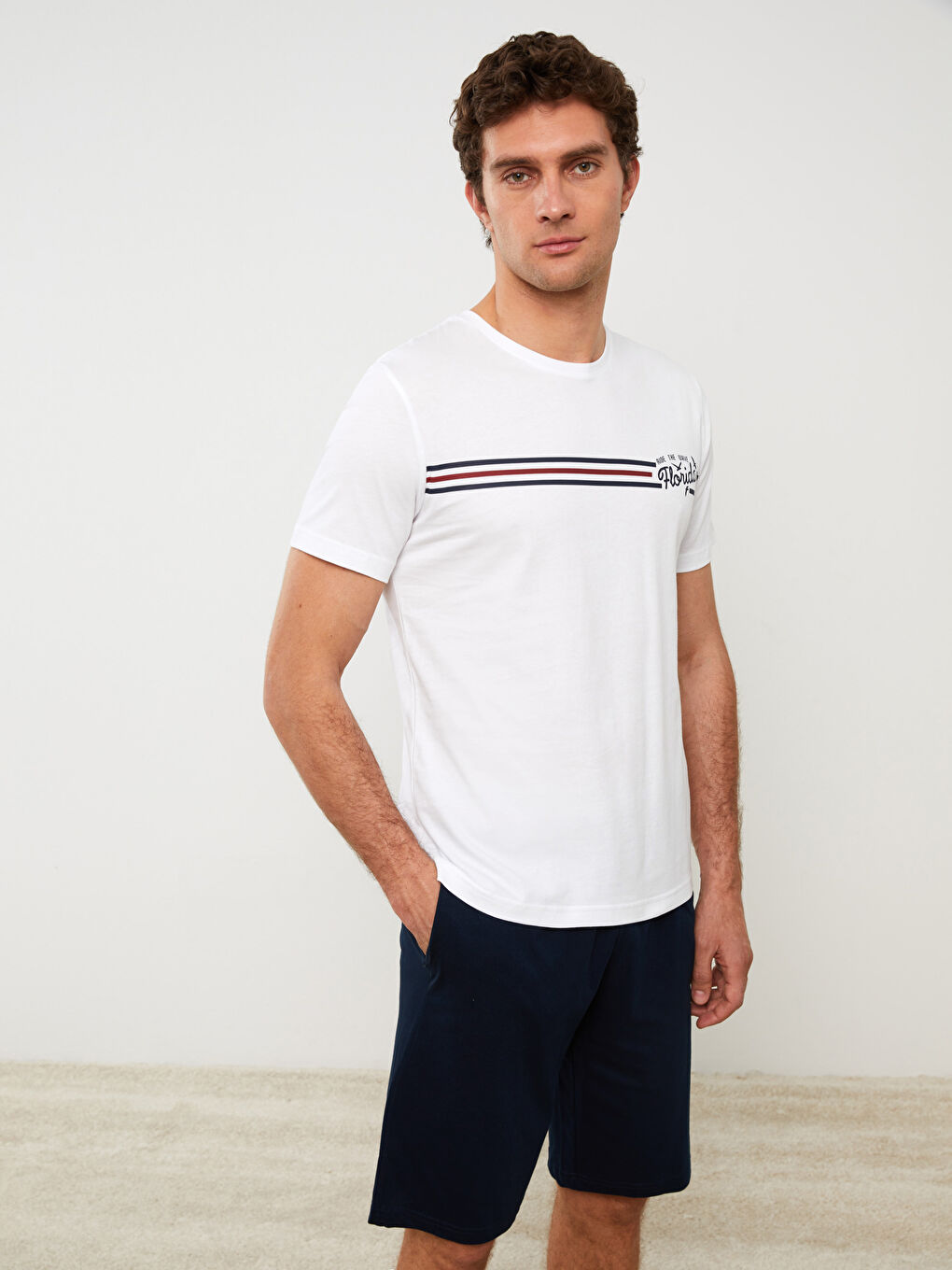 LC Waikiki Regular Fit Men's Short Pyjama Set -S3BF52Z8-JYX