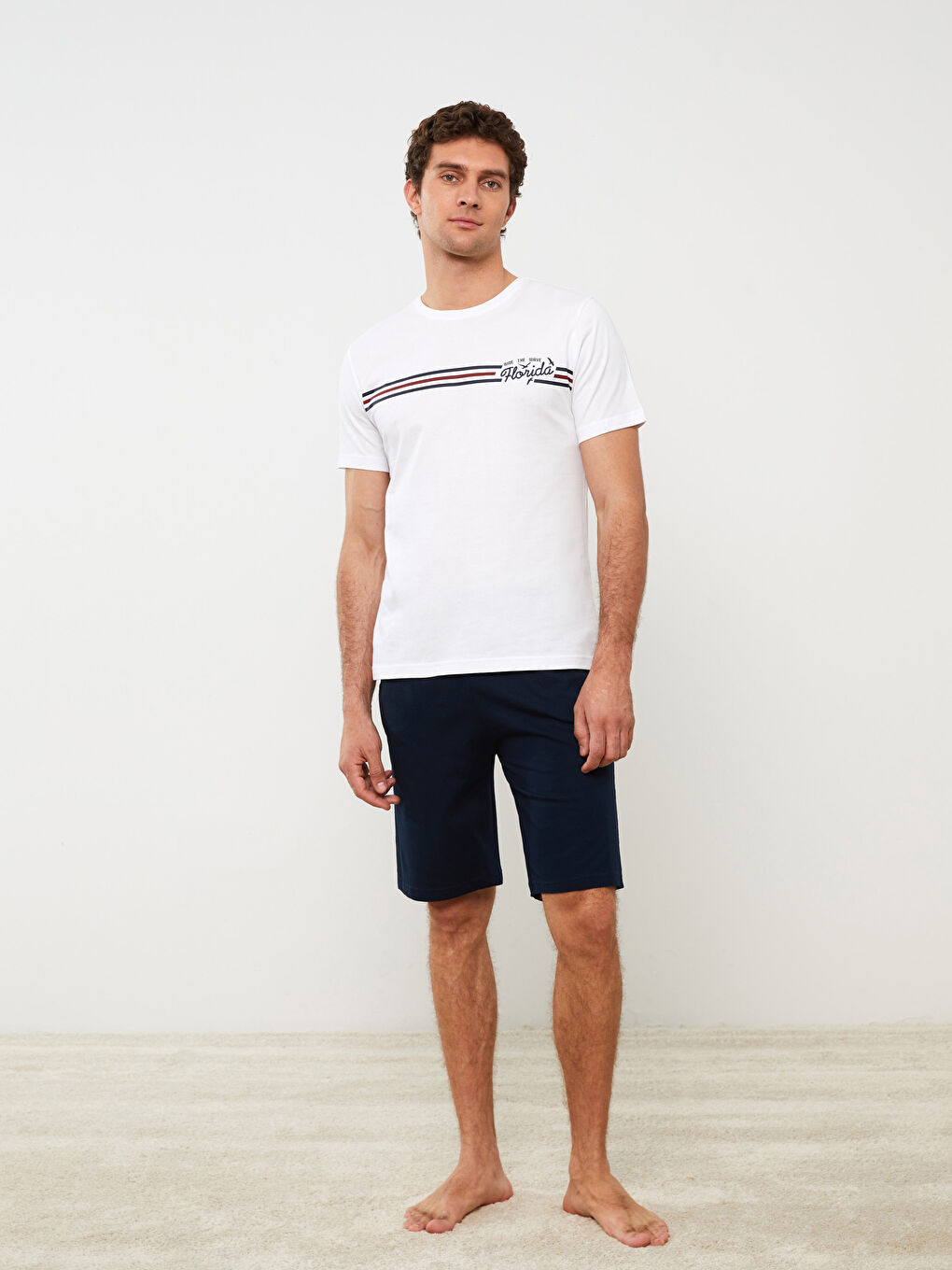 LC Waikiki Regular Fit Men's Short Pyjama Set -S3BF52Z8-JYX