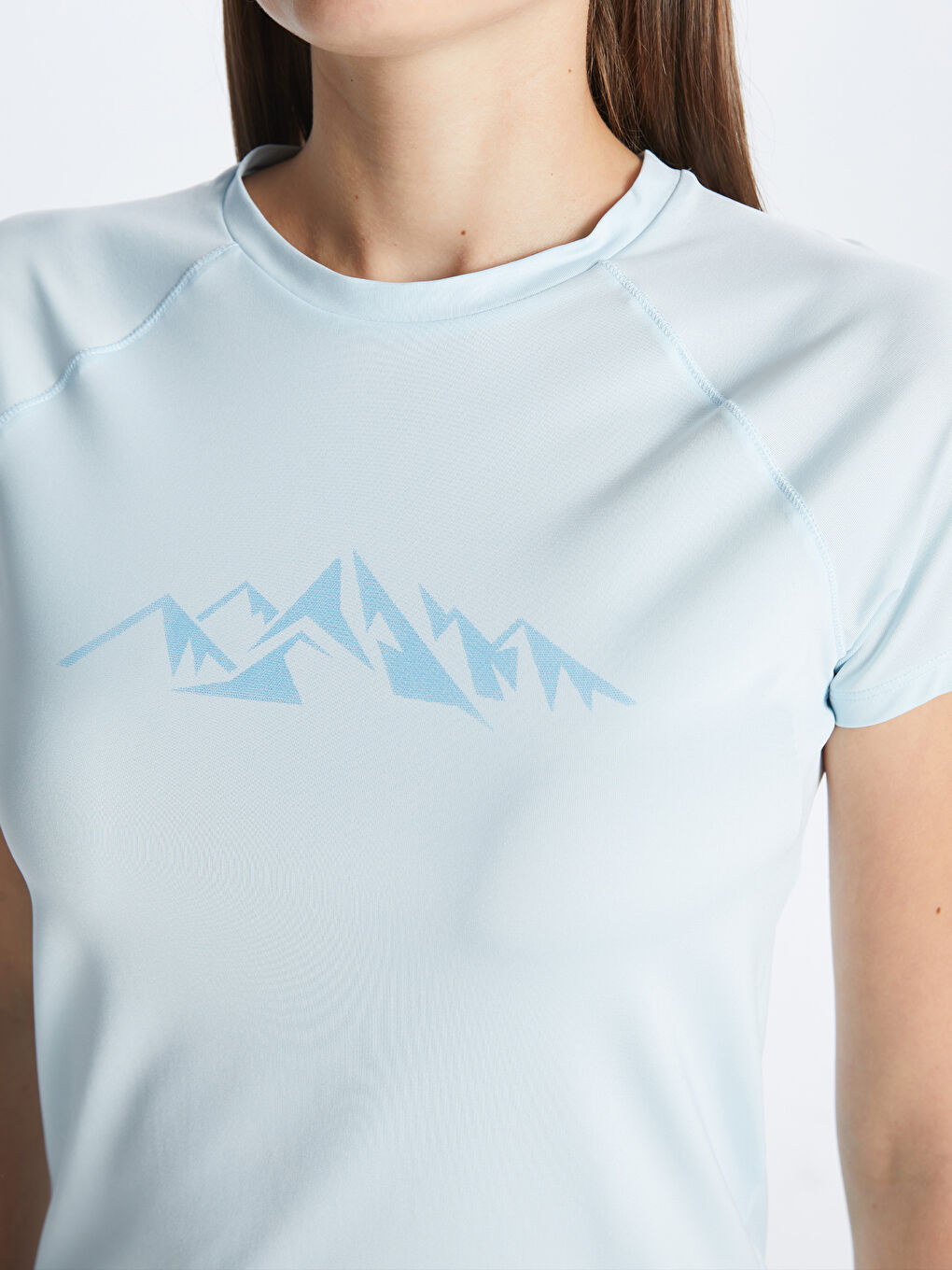 LCW OUTDOOR Women's Crew Neck Reflector Printed T-Shirt -S3BF54Z8-QXE