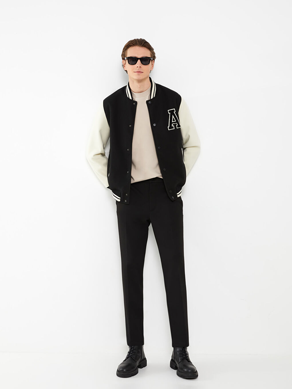 Siyah Slim Fit Erkek Pantolon-1