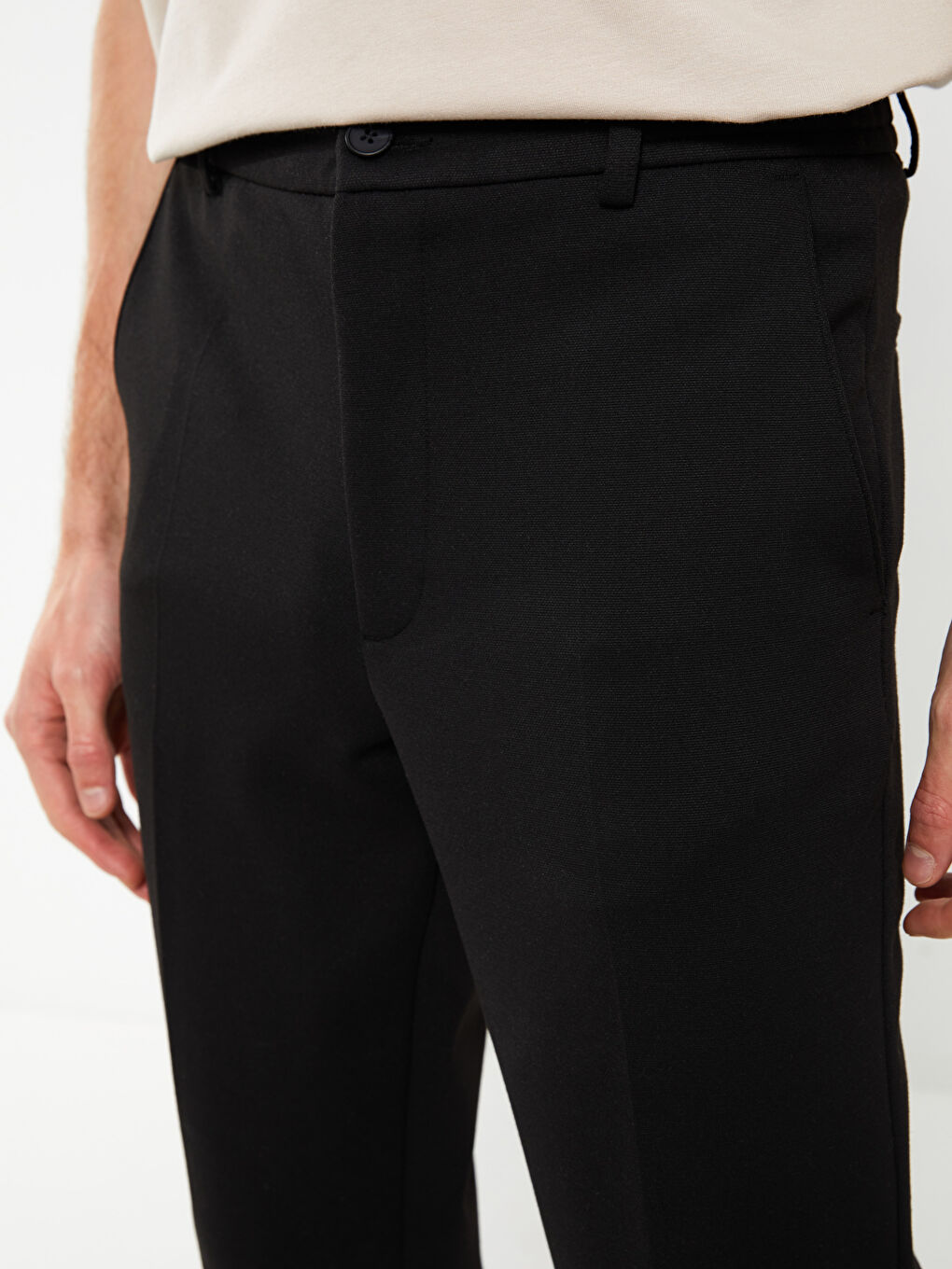 Siyah Slim Fit Erkek Pantolon-2