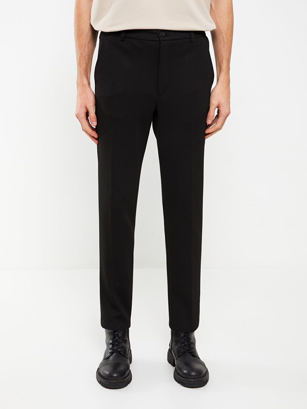 Siyah Slim Fit Erkek Pantolon-3