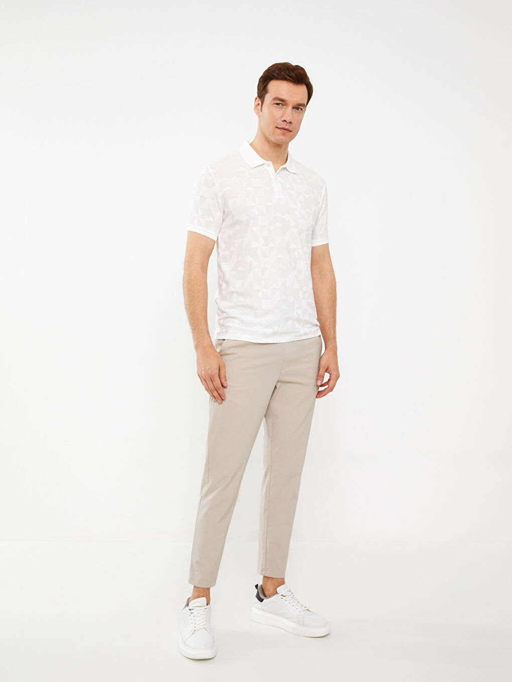 Bej Slim Fit Erkek Pantolon