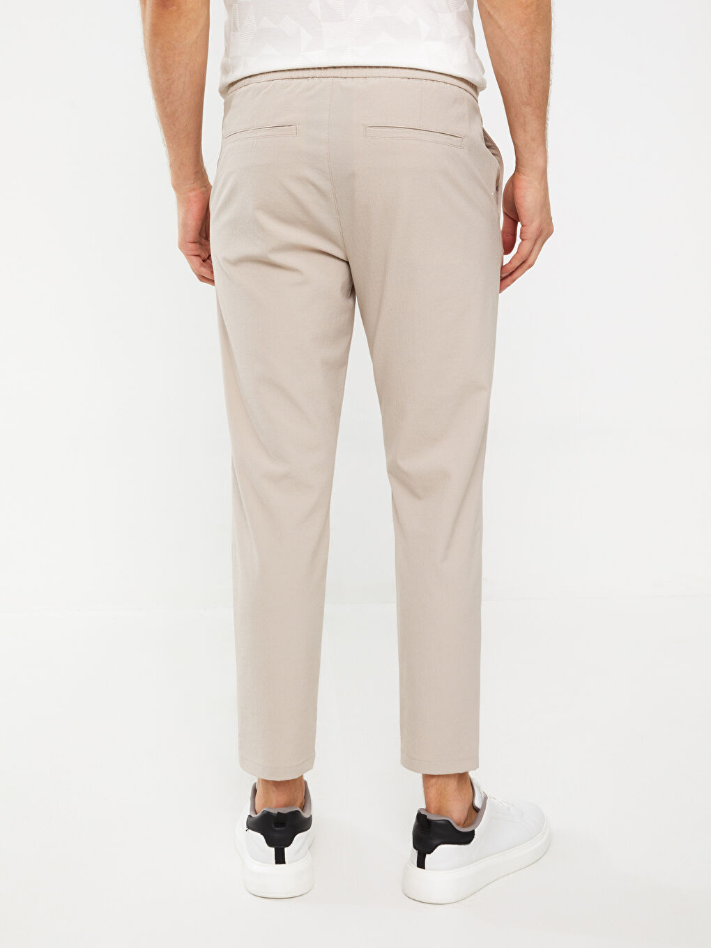 Bej Slim Fit Erkek Pantolon-3