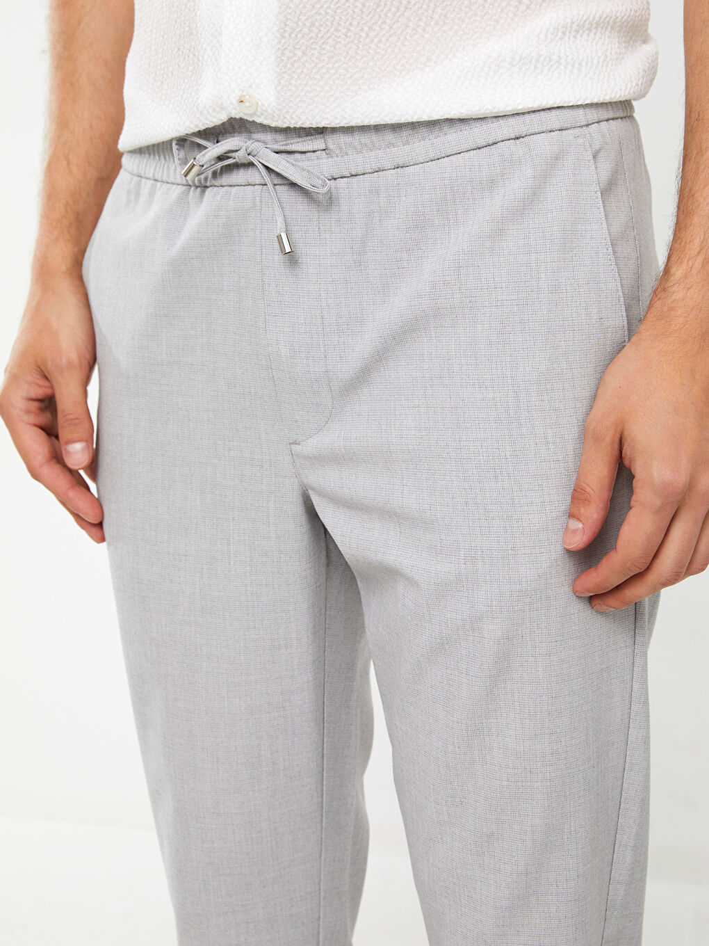 Gri Slim Fit Erkek Pantolon-1