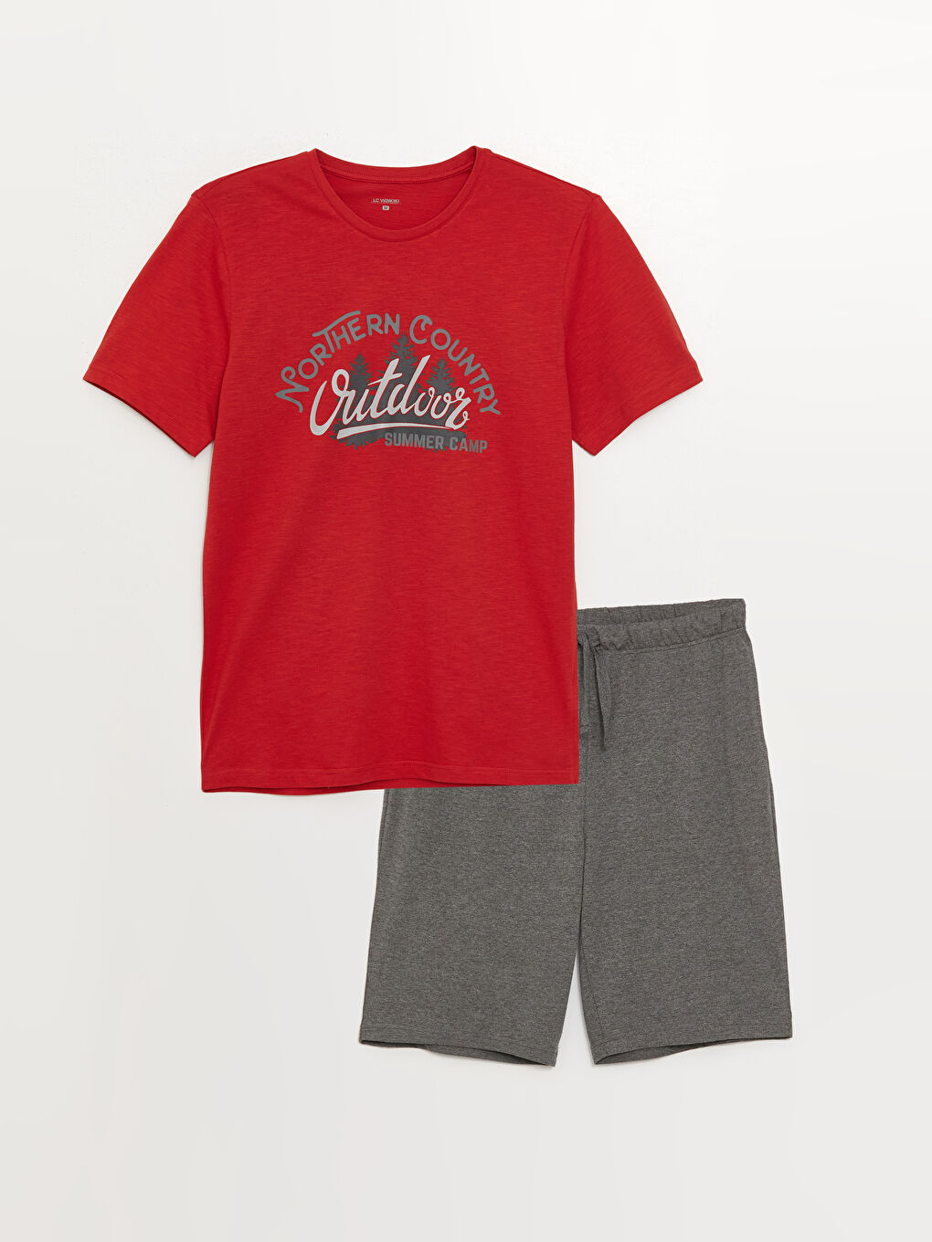 Standart Kalıp Erkek Şortlu Pijama Takımı-5