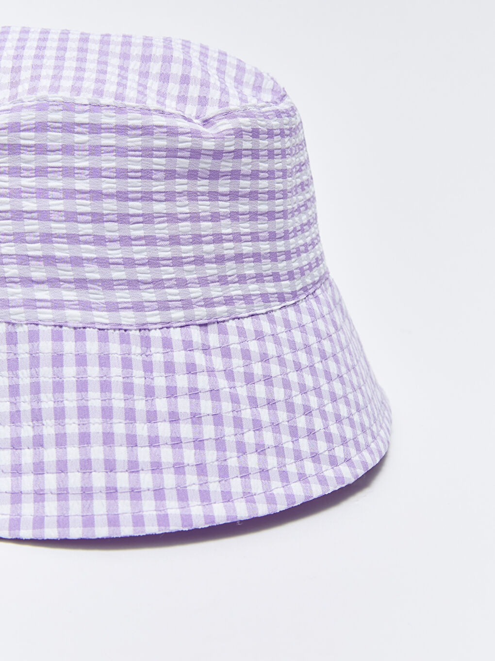 Plaid Patterned Girls' Bucket Hat-2
