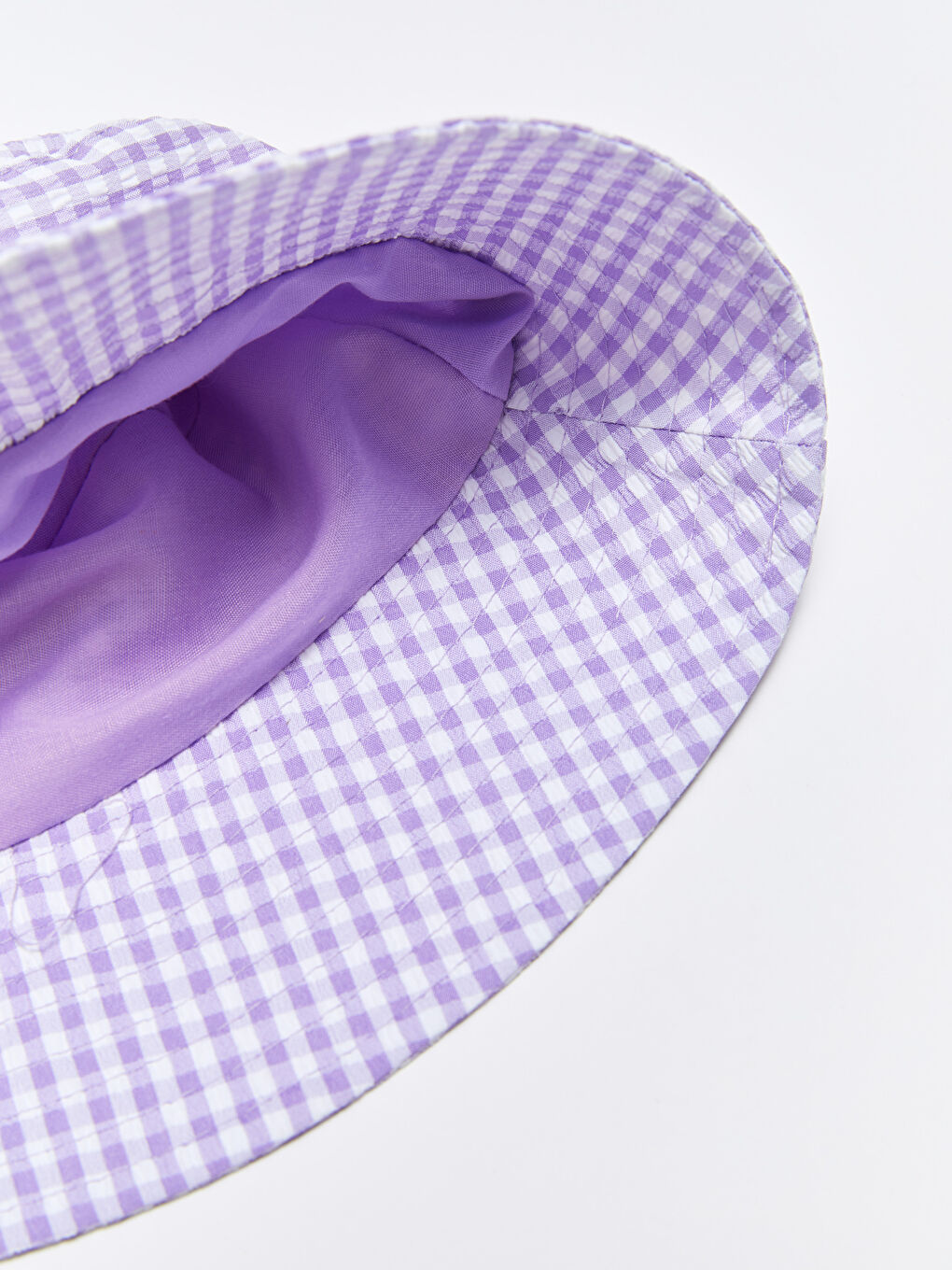 Plaid Patterned Girls' Bucket Hat-3