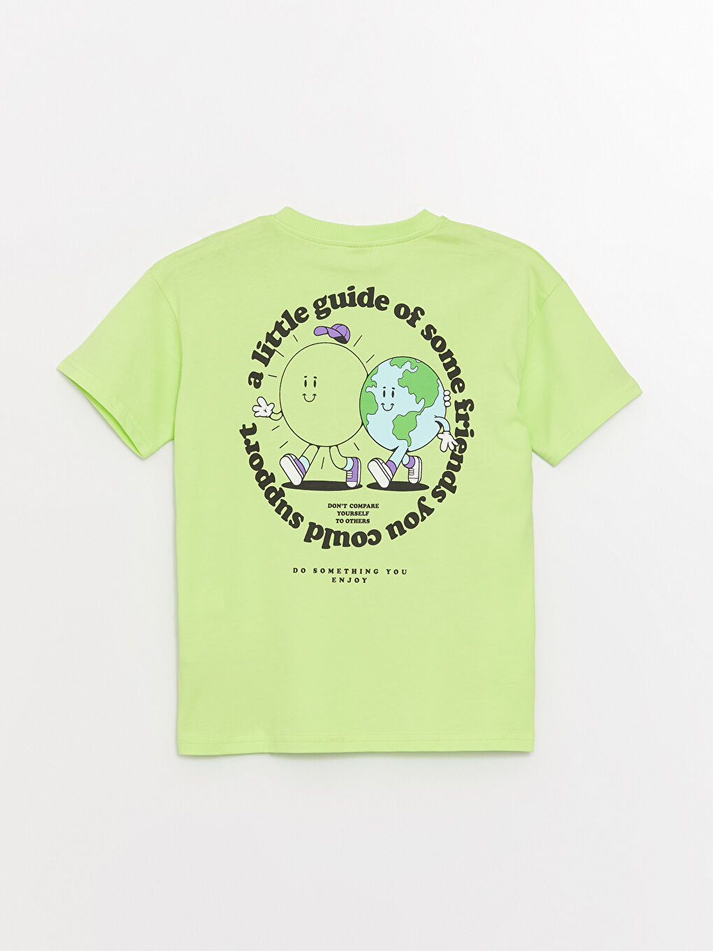 Yeşil Rahat Kalıp Erkek Çocuk Tişört ve Şort-2