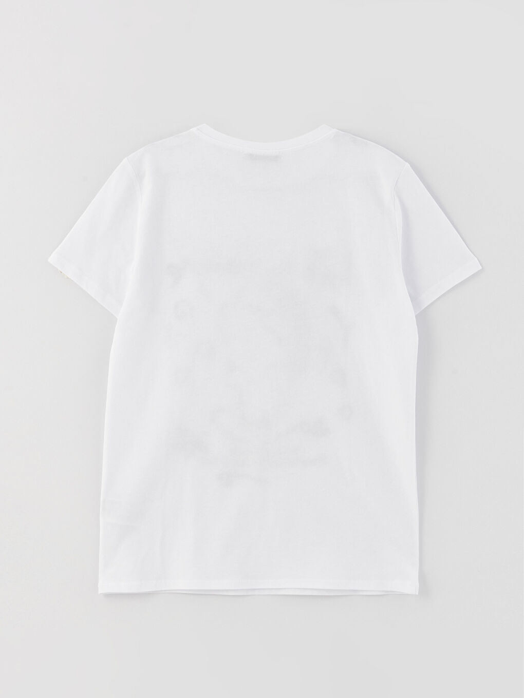 Women's Crew Neck Printed Short Sleeve T-Shirt-6
