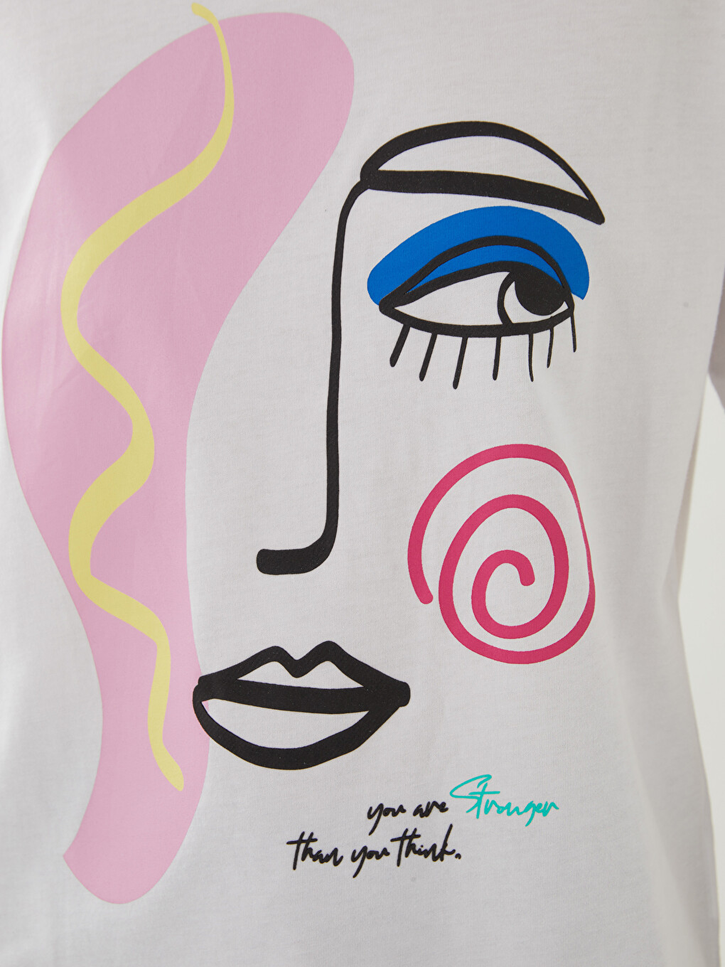 Crew Neck Printed Short Sleeve Women's T-shirt-3
