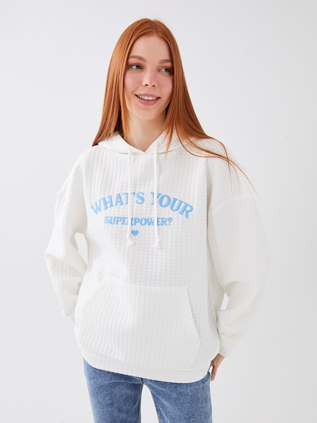 LCW Vision Kapüşonlu Nakışlı Uzun Kollu Kadın Sweatshirt -S3BG27Z8-R9J