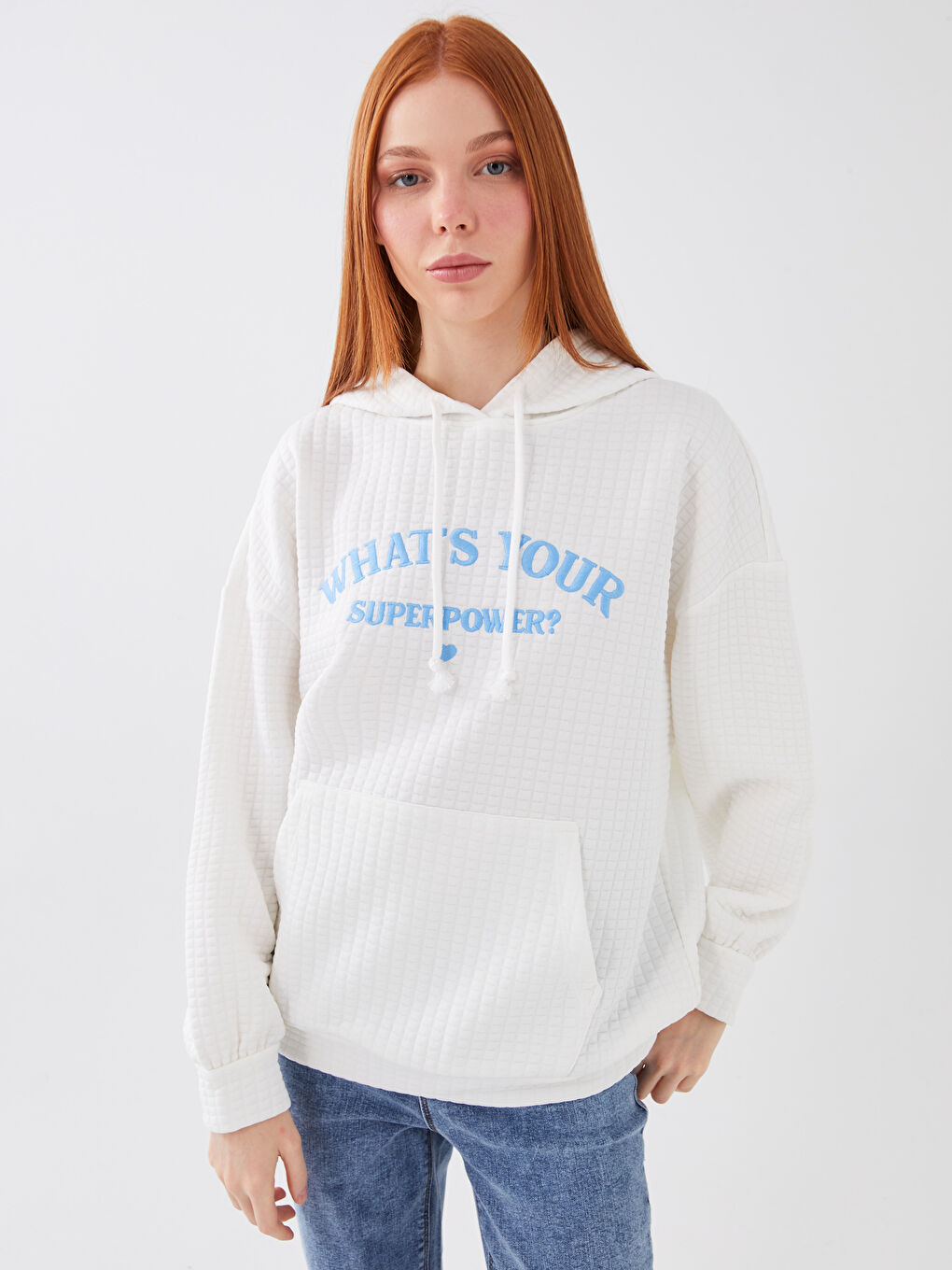 LCW Vision Kapüşonlu Nakışlı Uzun Kollu Kadın Sweatshirt -S3BG27Z8-R9J