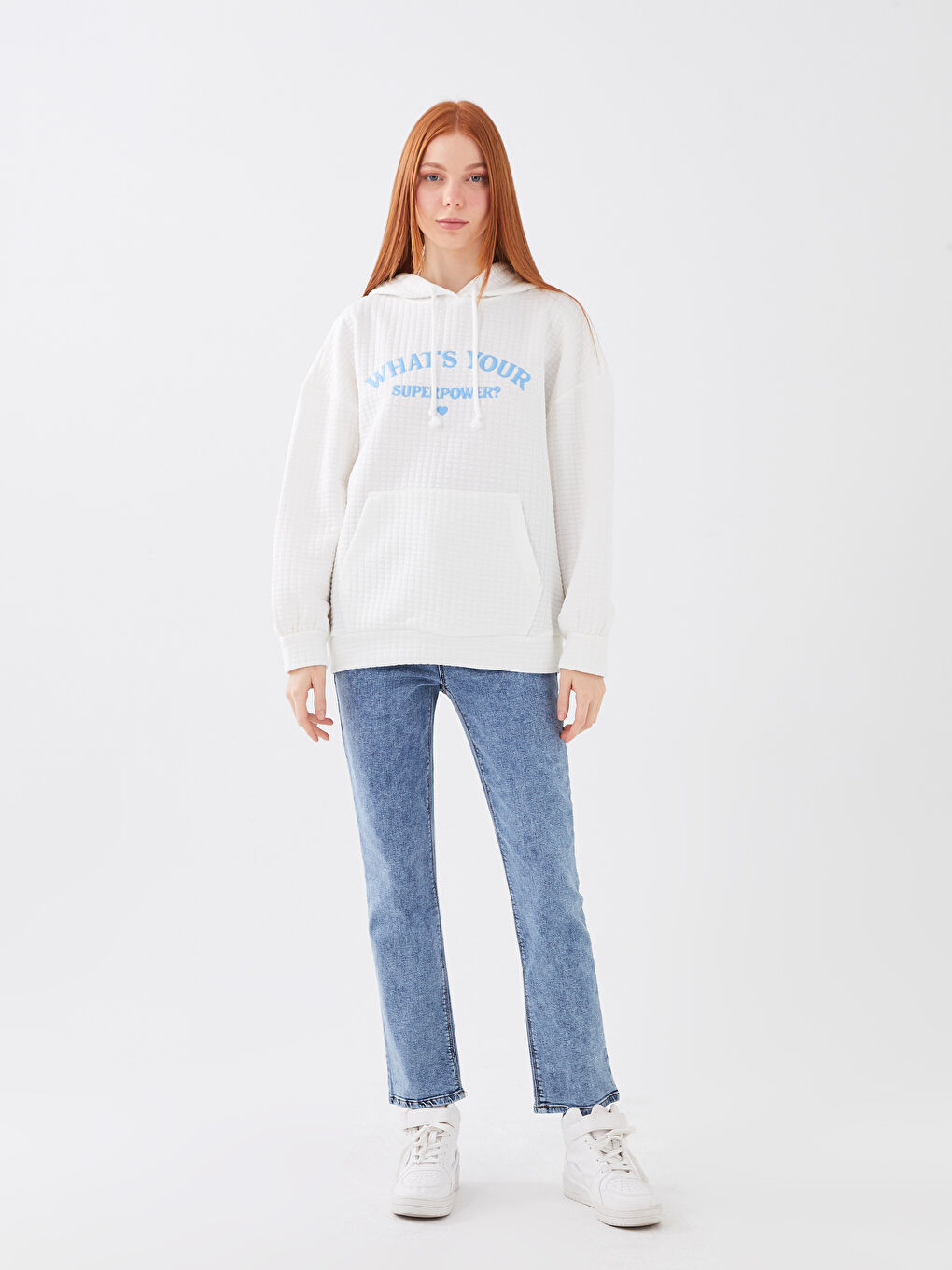 LCW Vision Kapüşonlu Nakışlı Uzun Kollu Kadın Sweatshirt -S3BG27Z8-R9J