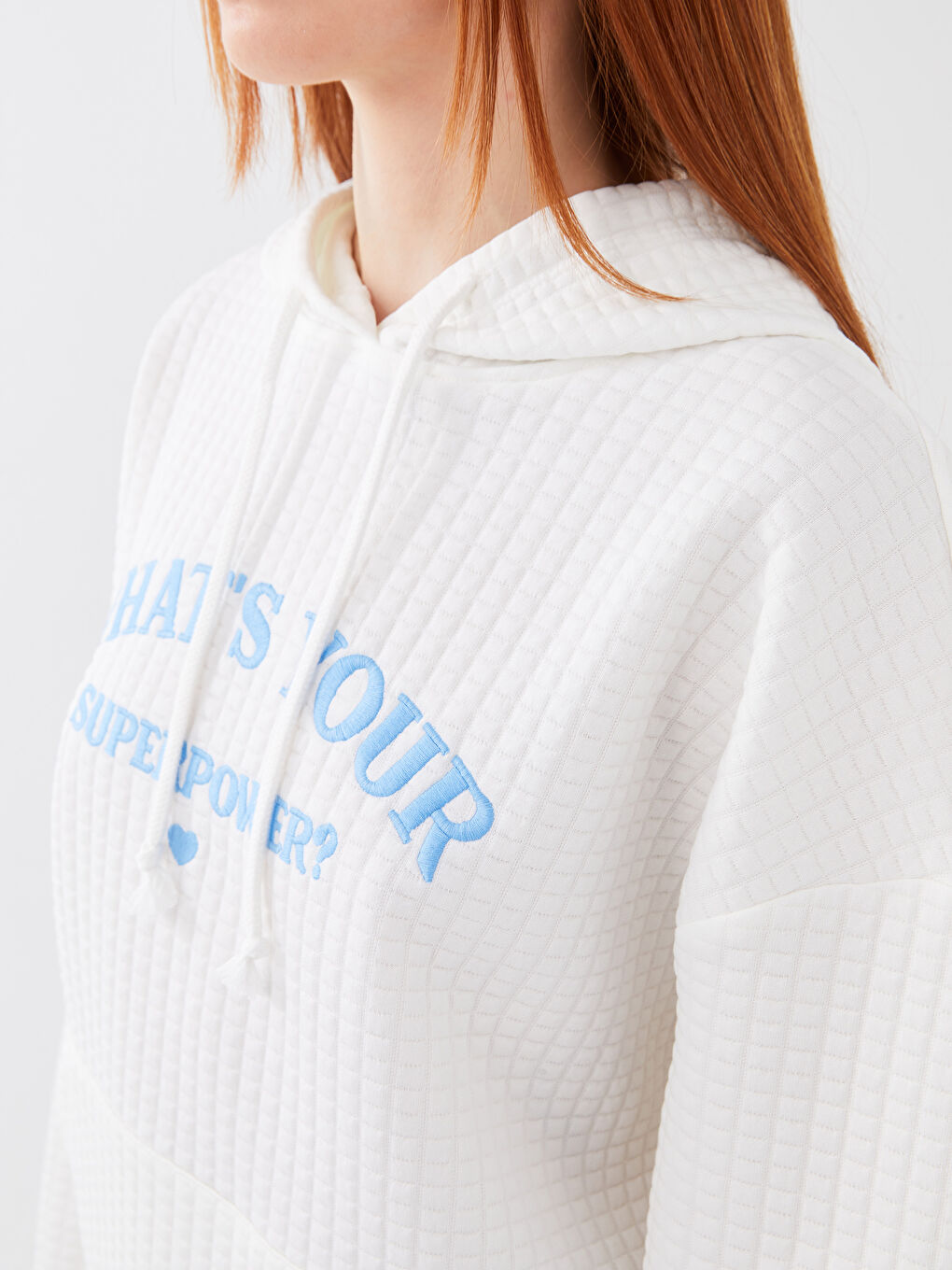 LCW Vision Kapüşonlu Nakışlı Uzun Kollu Kadın Sweatshirt -S3BG27Z8-R9J