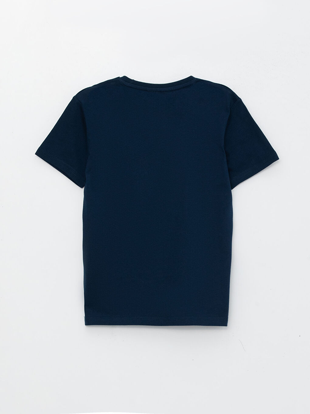 Lacivert Bisiklet Yaka Avengers Baskılı Kısa Kollu Erkek Çocuk Tişört-1