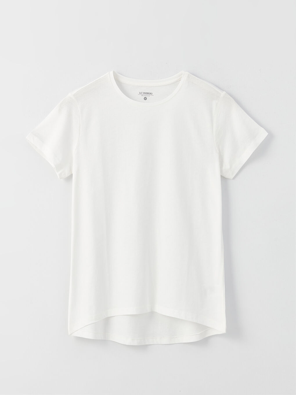 Crew Neck Plain Short Sleeve Women's T-Shirt-5