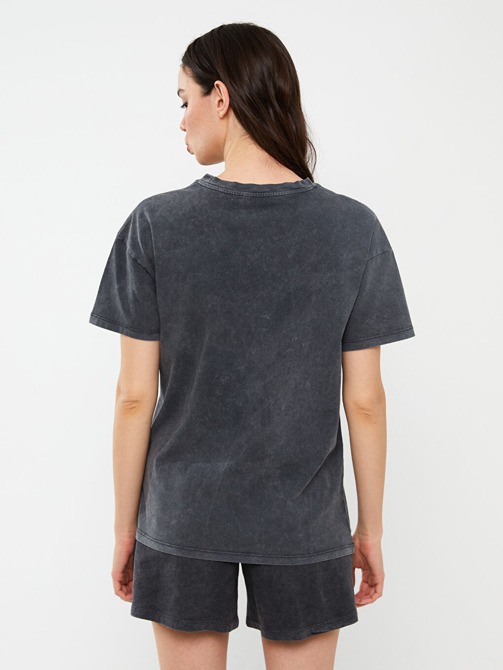 Crew Neck Printed Short Sleeve Women's T-Shirt-4