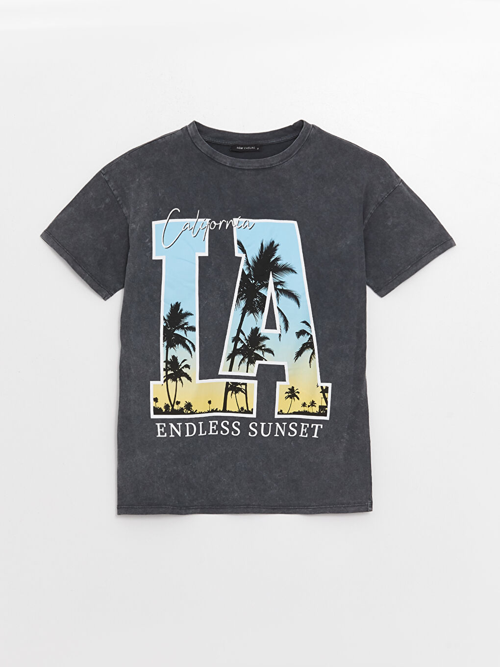 Crew Neck Printed Short Sleeve Women's T-Shirt-5