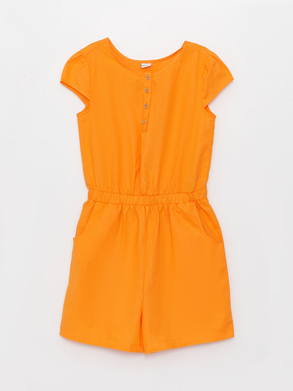 Crew Neck Short Sleeve Girls Overalls -S3BG41Z4-KY0