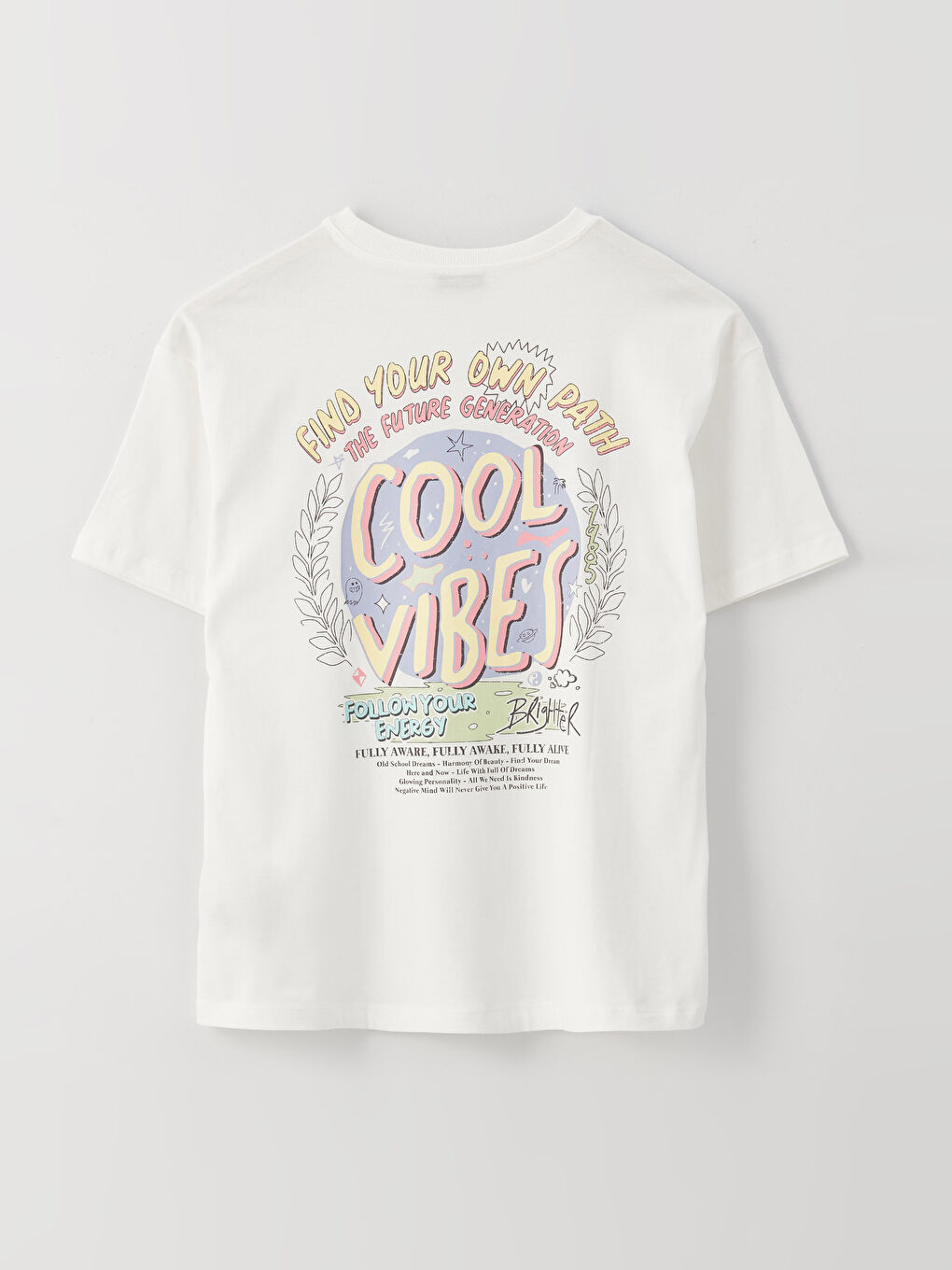 Crew Neck Printed Short Sleeve Oversize Women's T-Shirt -S3BG42Z8-R9J