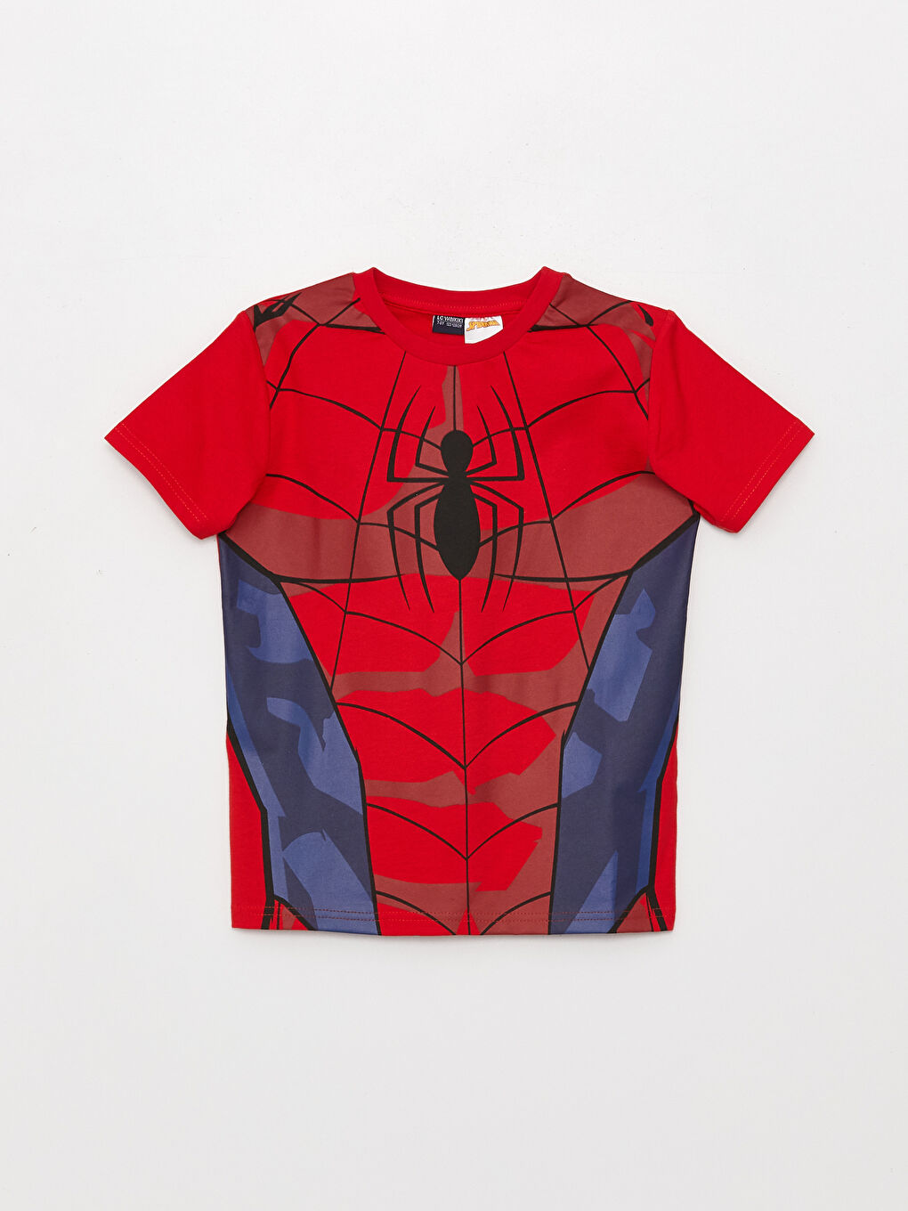 მრგვალი საყელო Spider-Man ნაბეჭდი მოკლე სახელო მაისური ბიჭებისთვის