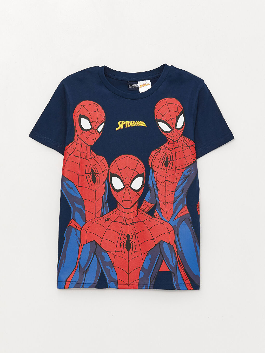 Crew Neck Spider-Man Printed Short Sleeve Boys' T-Shirt
