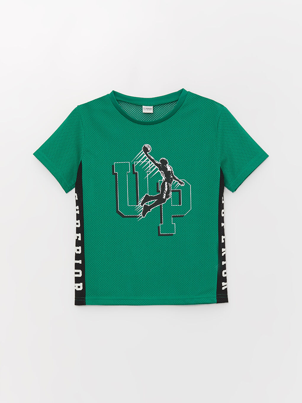 LCW Kids Crew Neck Printed Short Sleeve Boys' T-Shirt -S3BG55Z4-GYL