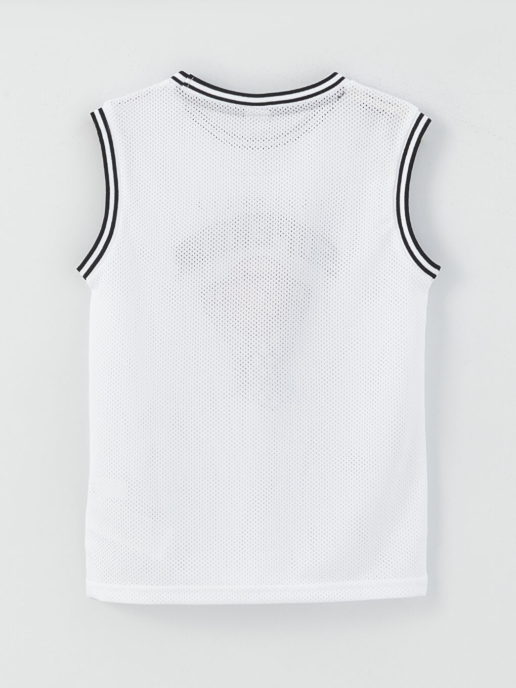 Beyaz Rahat Kalıp Bisiklet Yaka Erkek Çocuk Atlet-1