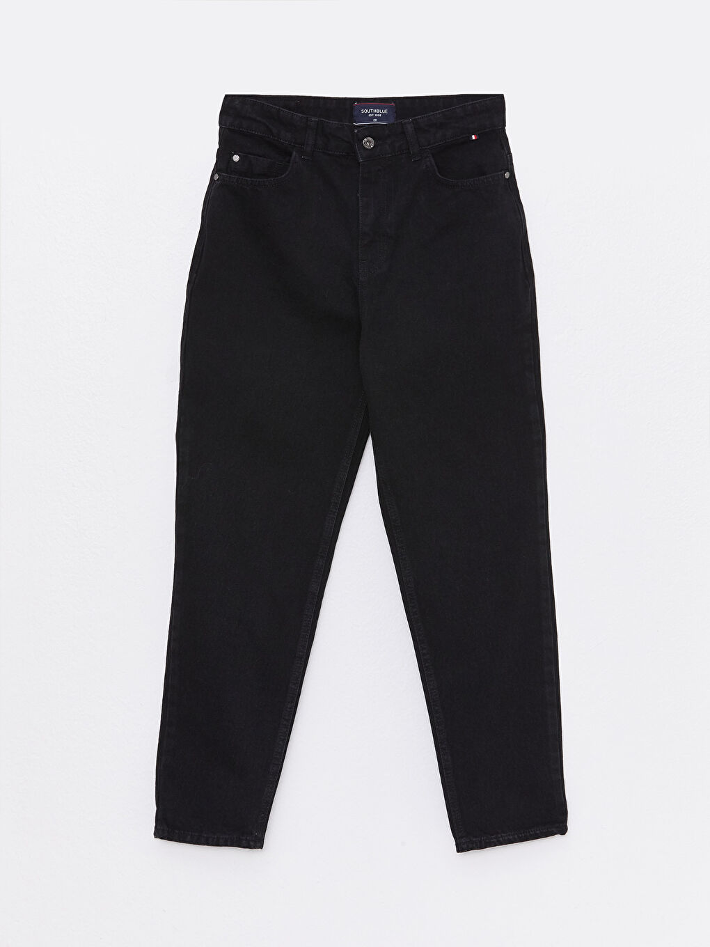 High Waist Standard Fit Pocket Detailed Women's Jean Trousers-5