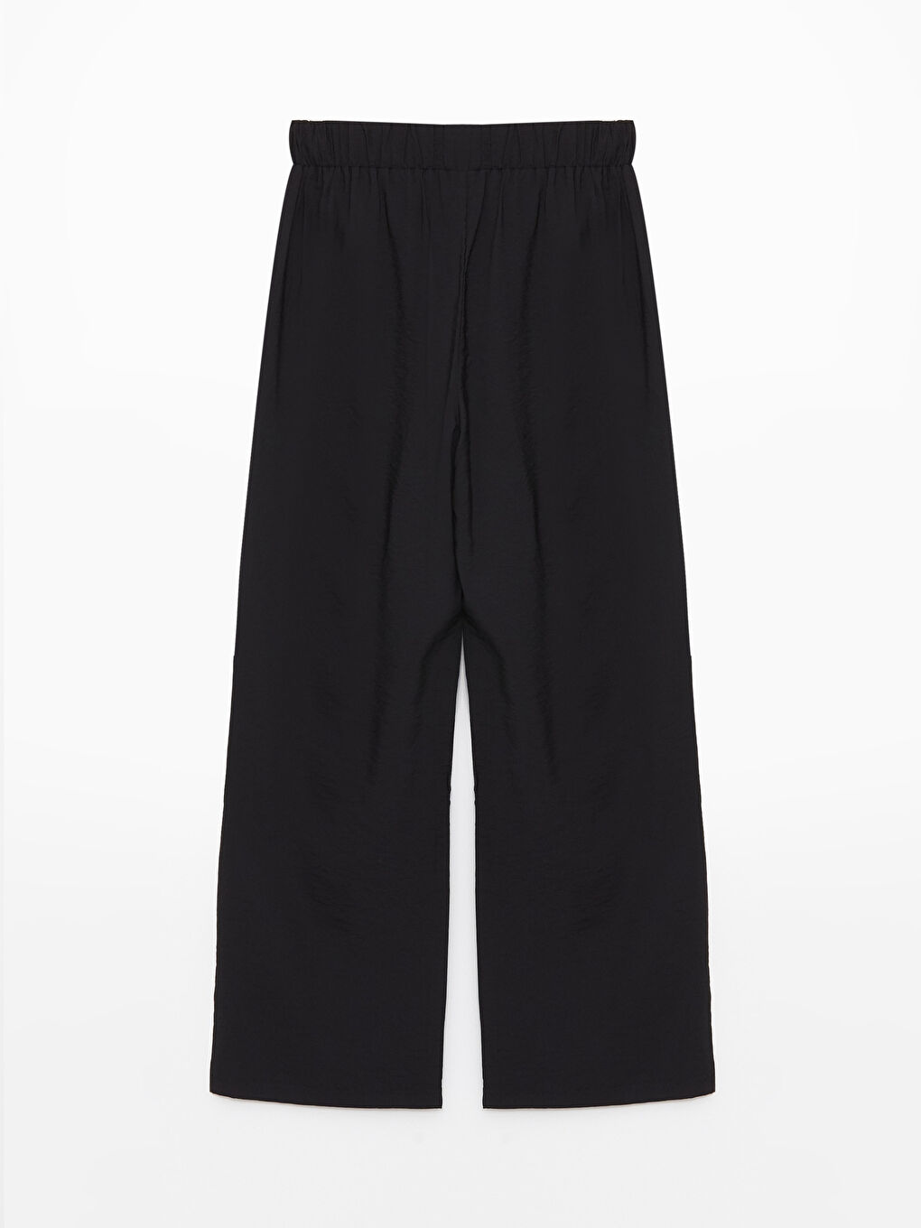 Siyah Beli Lastikli Rahat Kalıp Kadın Pantolon-6