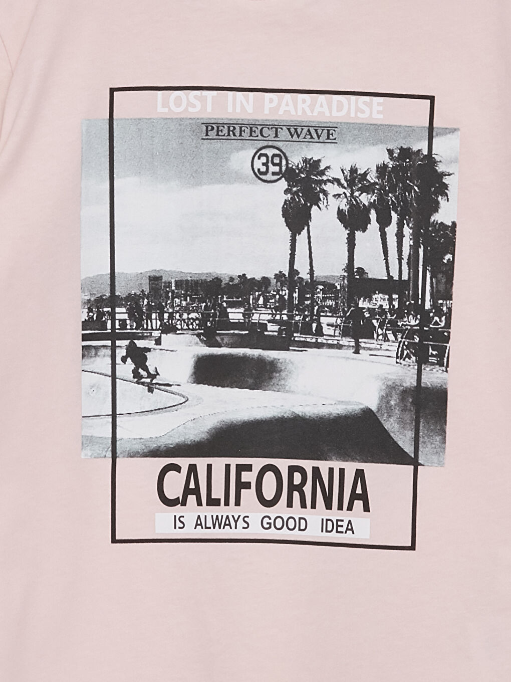 Pembe Bisiklet Yaka Baskılı Kısa Kollu Erkek Çocuk Tişört-2