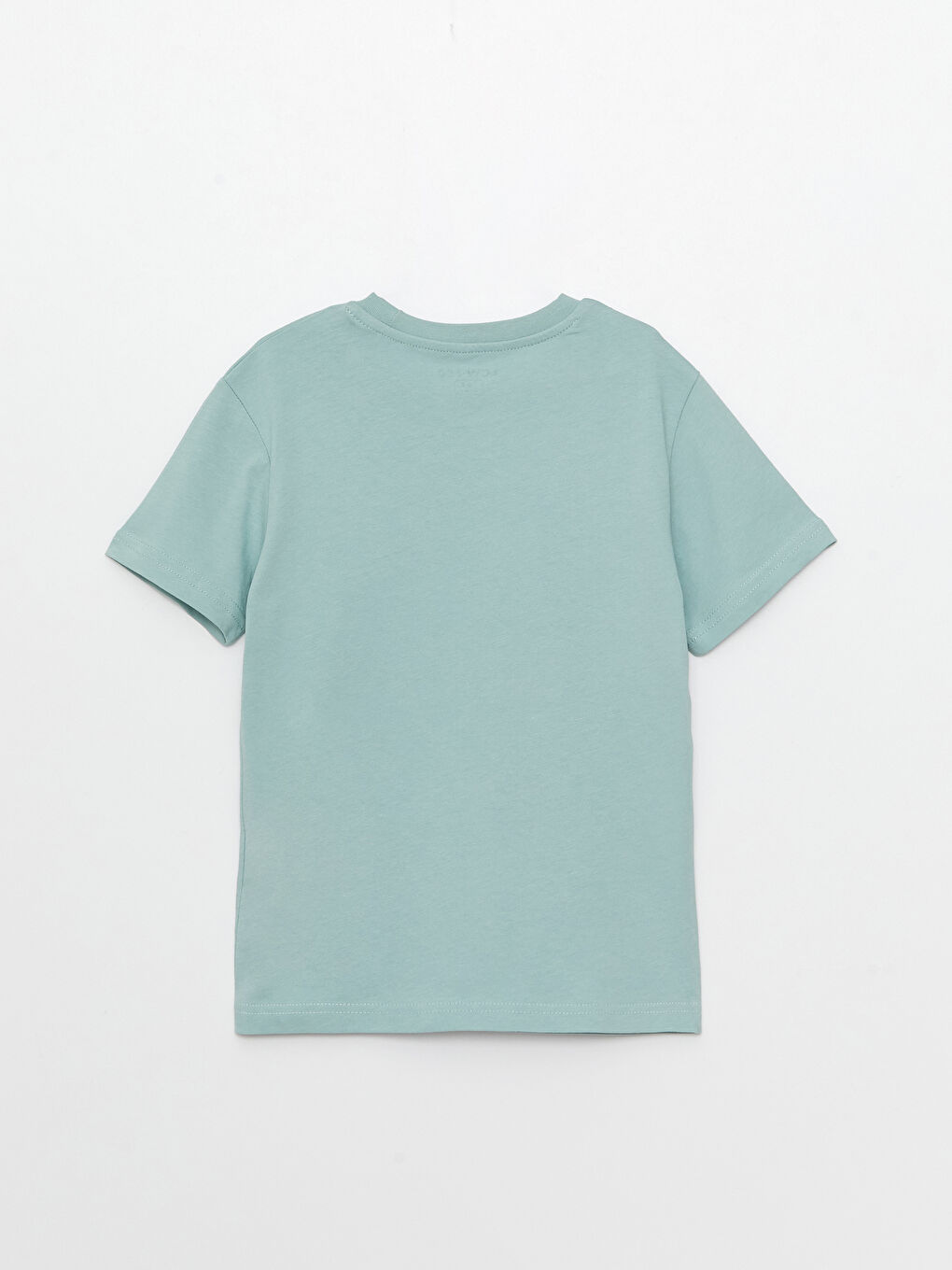 Yeşil Bisiklet Yaka Baskılı Kısa Kollu Erkek Çocuk Tişört-1