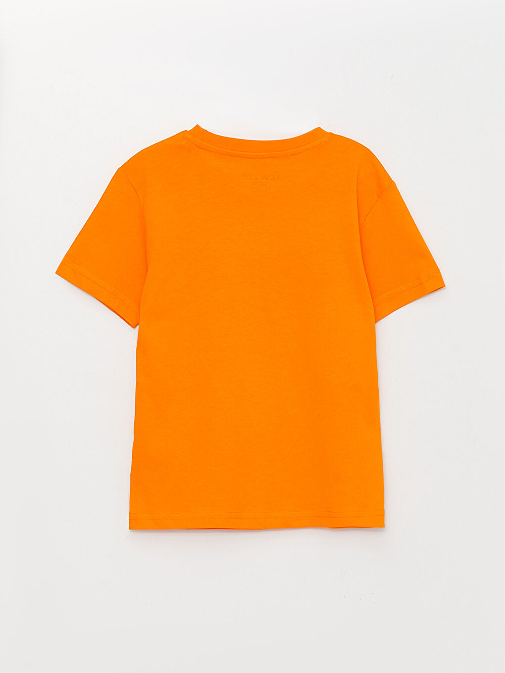 Turuncu Bisiklet Yaka Baskılı Kısa Kollu Erkek Çocuk Tişört-1