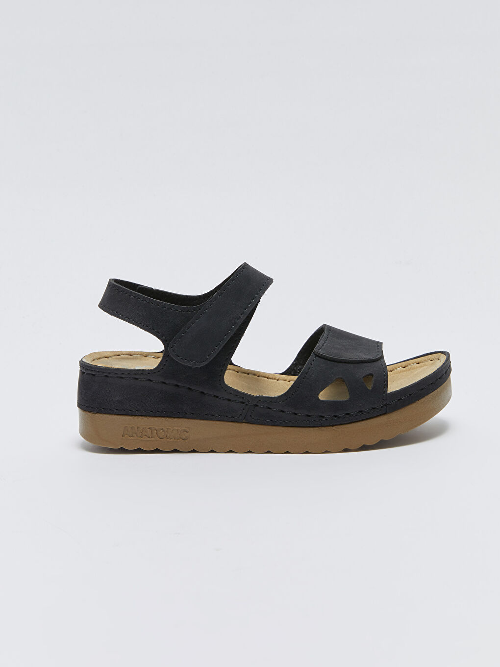 Women's Wedge Heel Sandals with Velcro -S3BH43Z8-HUC