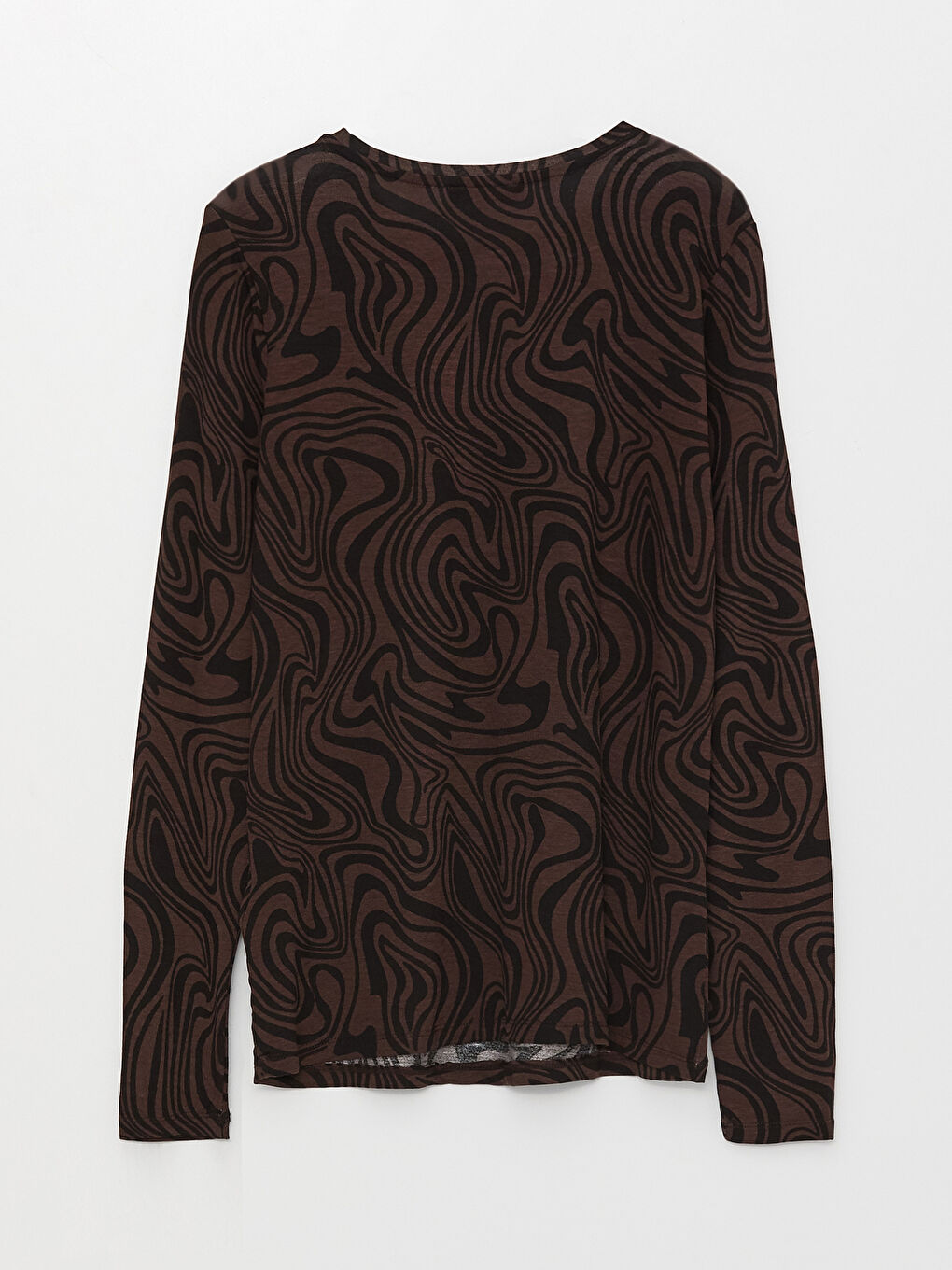 LC Waikiki Crew Neck Patterned Long Sleeve Women's T-Shirt -S3BH57Z8-F9C