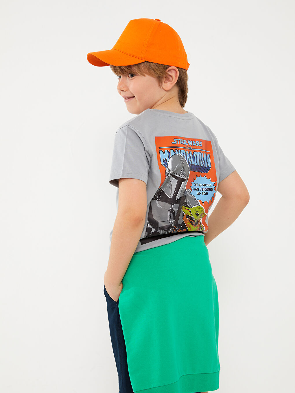 LCW Kids Crew Neck Star Wars Printed Short Sleeve Boys' T-Shirt -S3BH72Z4-R10