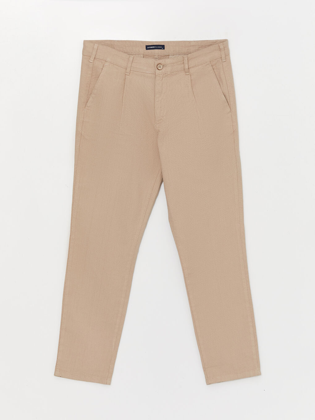 Pantalon homme coupe slim en lin mélangé-5