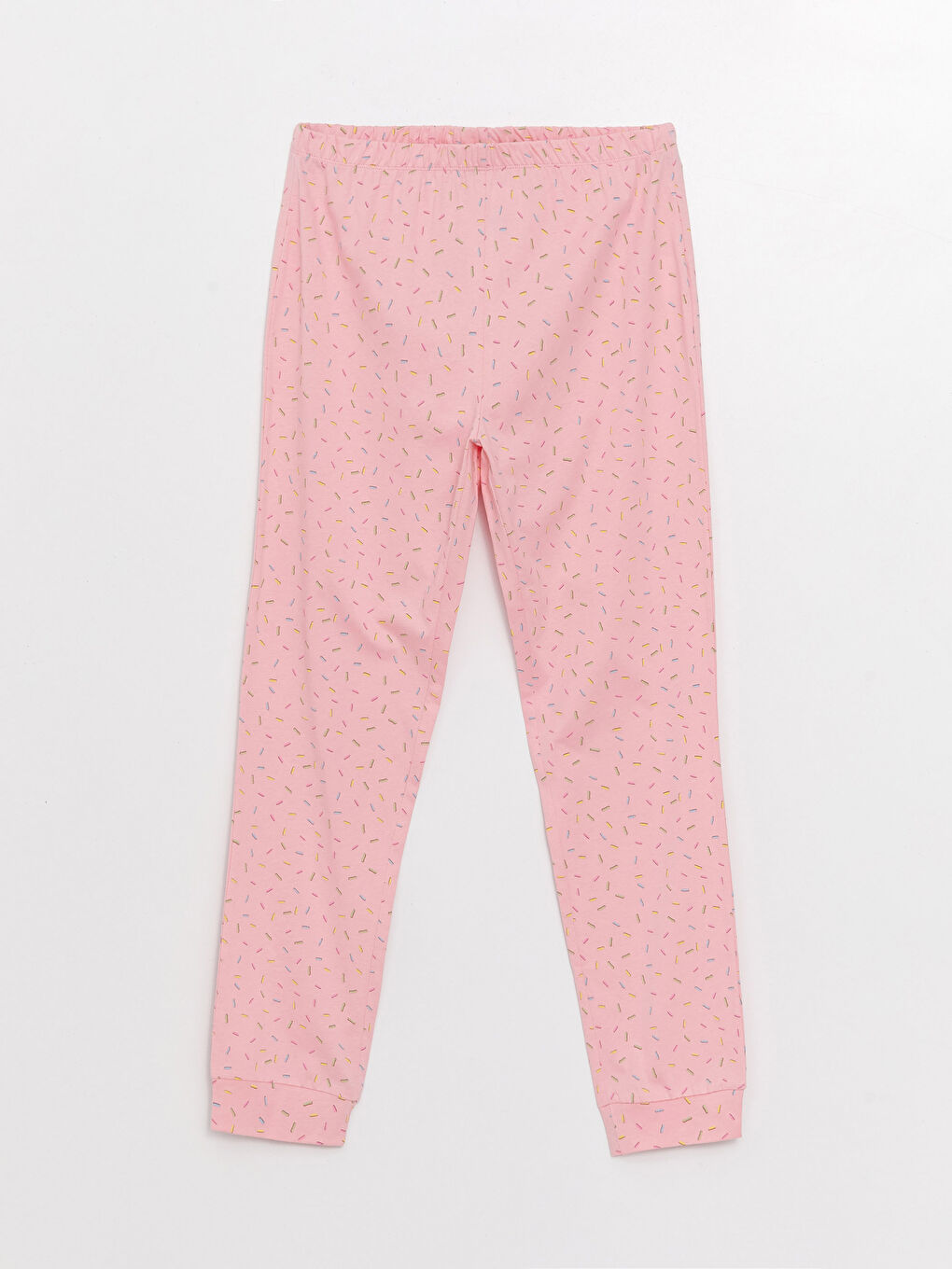 LCW Young Pembe Beli Lastikli Desenli Kadın Jogger Pijama Alt
