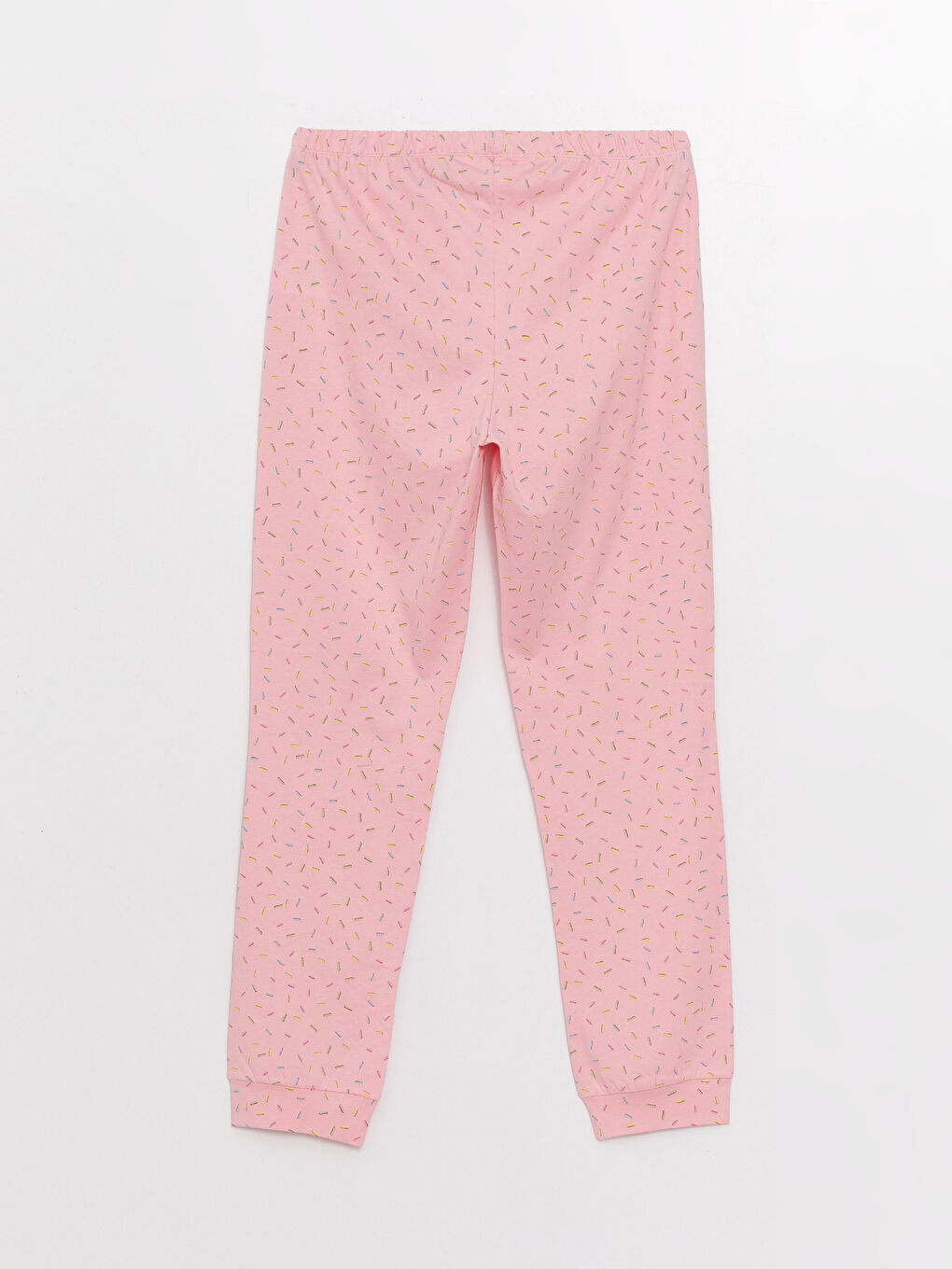 LCW Young Pembe Beli Lastikli Desenli Kadın Jogger Pijama Alt - 1